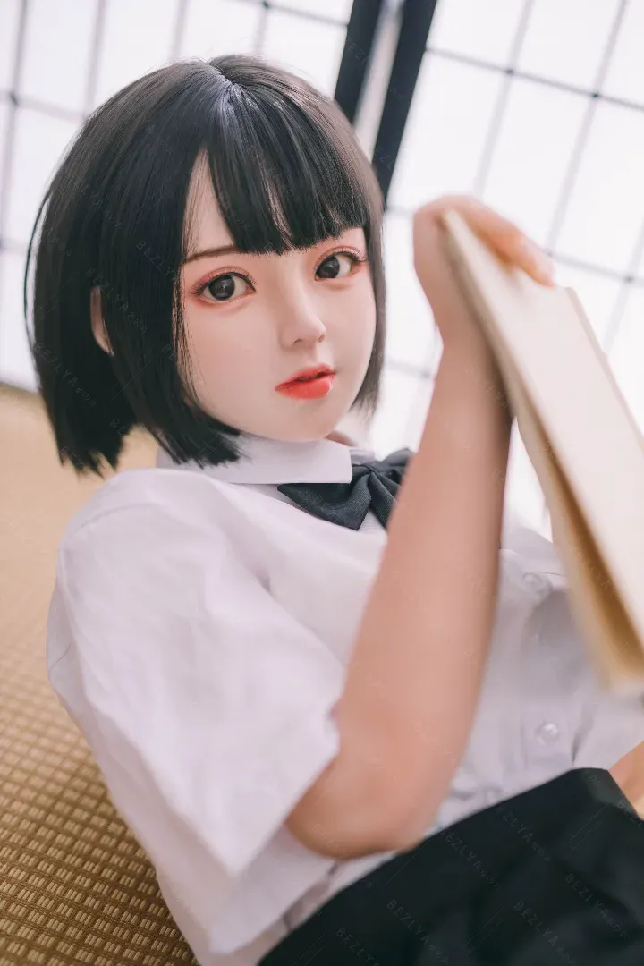 149cm (4ft11) C CUP Petite & Lifelike Silicone Head + TPE Body Hybrid Sex Doll Convallaria, Head Linlan