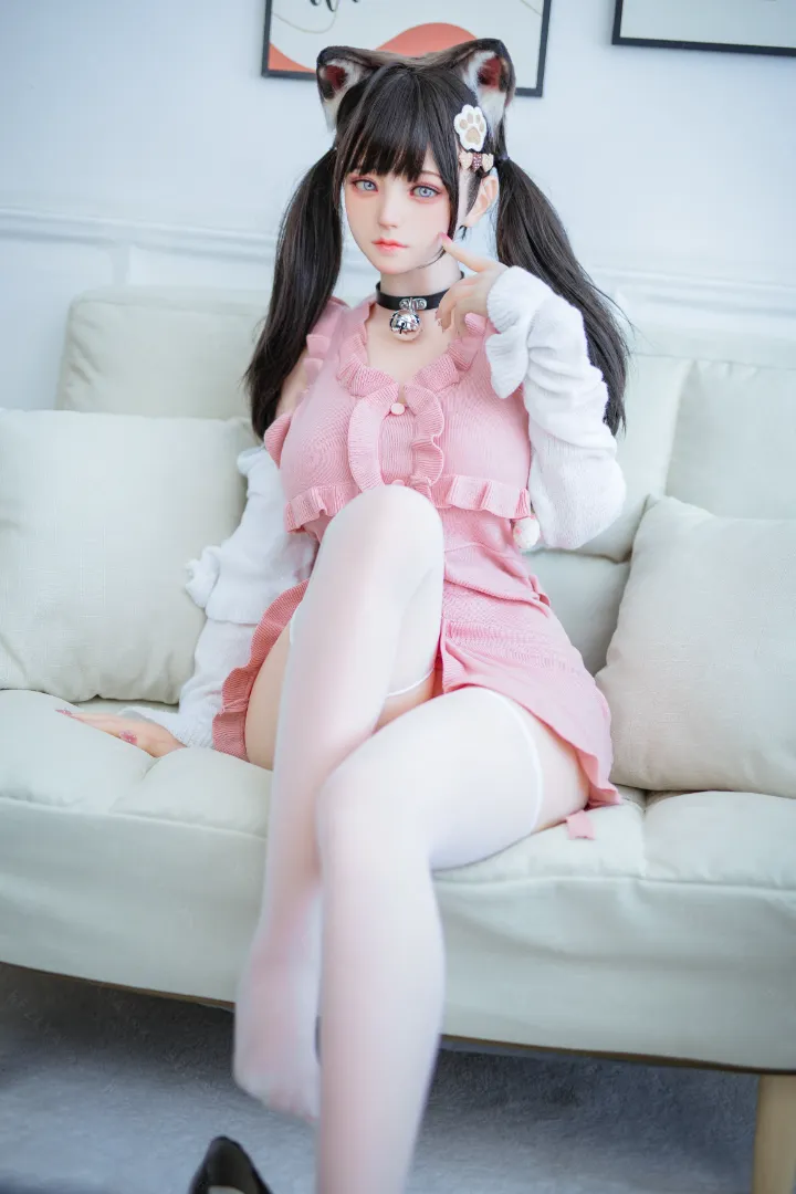 155cm (5ft1) G-Cup Life-Size Silicone Head + TPE Body Hybrid Sex Doll Fenlin, Head Fenlin