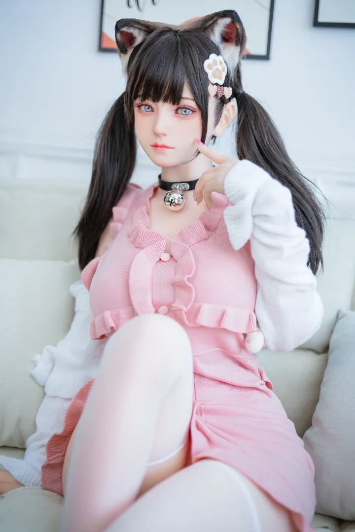 155cm (5ft1) G-Cup Life-Size Silicone Head + TPE Body Hybrid Sex Doll Fenlin, Head Fenlin