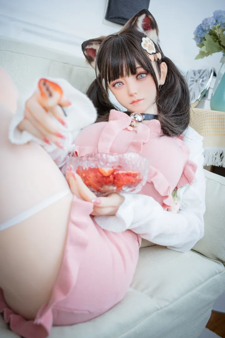 155cm (5ft1) G-Cup Life-Size Silicone Head + TPE Body Hybrid Sex Doll Fenlin, Head Fenlin