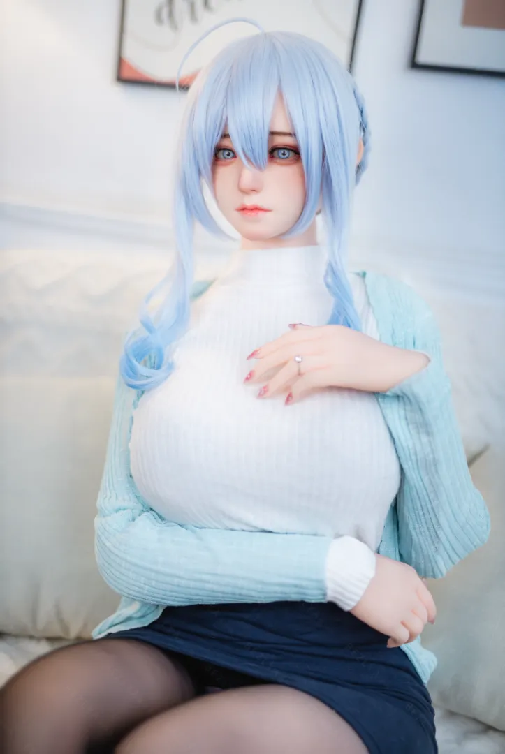155cm (5ft1) G-Cup Busty Silicone Head + TPE Body Hybrid Sex Doll Fenlin, Head #Fenlin