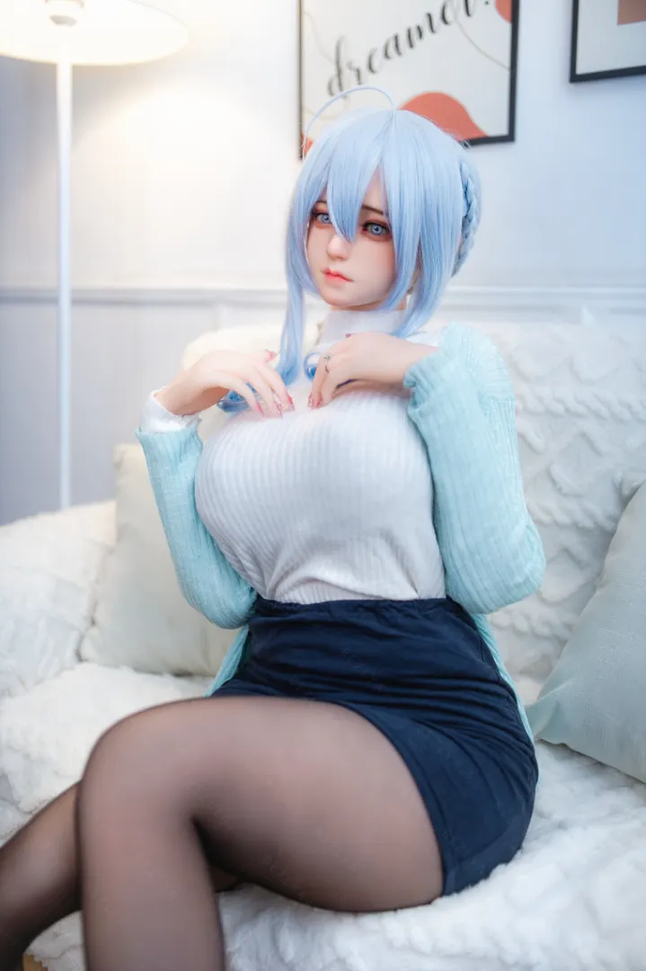 155cm (5ft1) G-Cup Busty Silicone Head + TPE Body Hybrid Sex Doll Fenlin, Head #Fenlin