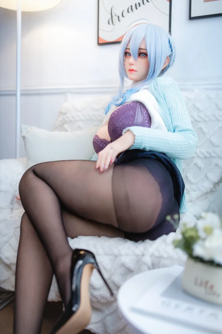 155cm (5ft1) G-Cup Busty Silicone Head + TPE Body Hybrid Sex Doll Fenlin, Head #Fenlin