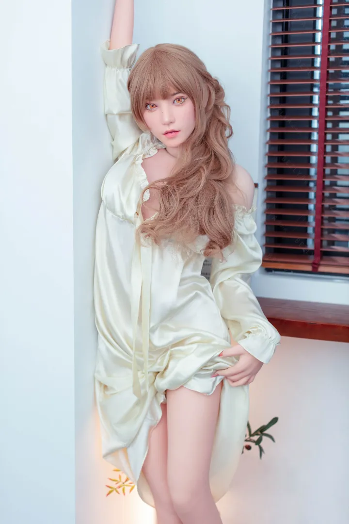 160cm (5ft3) Cup B Ringan Silikon Anak Patung Seks, Kepala iris