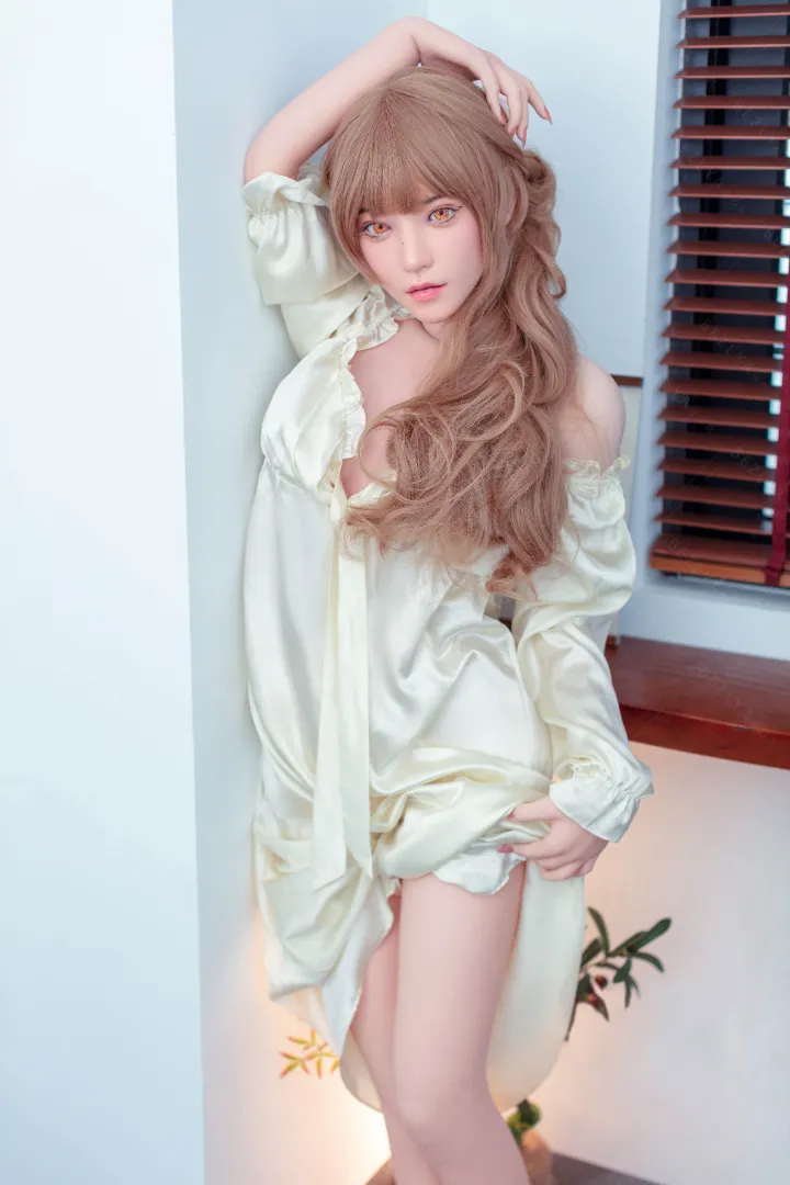 160cm (5ft3) Cup B Ringan Silikon Anak Patung Seks, Kepala iris