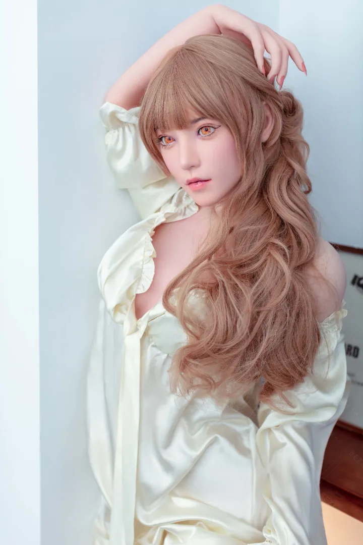 160cm (5ft3) Cup B Ringan Silikon Anak Patung Seks, Kepala iris