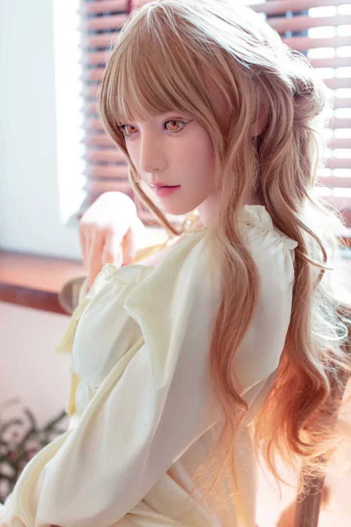 160cm (5ft3) Cup B Ringan Silikon Anak Patung Seks, Kepala iris