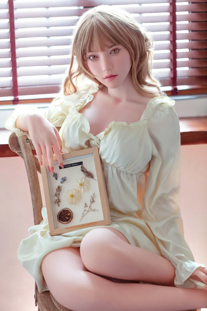 160cm (5ft3) Cup B Ringan Silikon Anak Patung Seks, Kepala iris