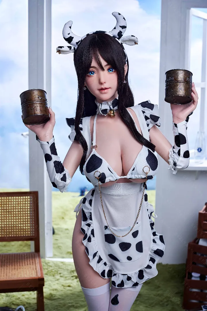 145cm (4ft9) G-Cup Ringan Silikon Patung Seks Kepala Pisum