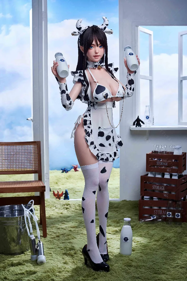 145cm (4ft9) G-Cup Ringan Silikon Patung Seks Kepala Pisum