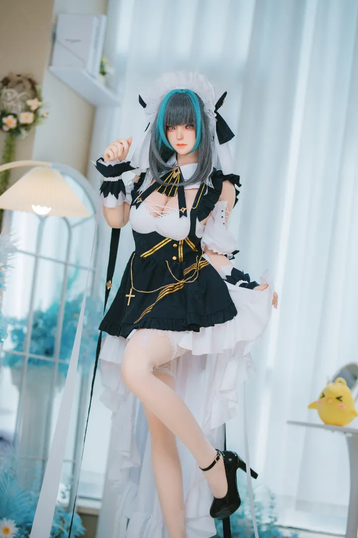 155cm (5ft1) E-Cup น้ำหนักเบา ซิลิโคน ตุ๊กตายาง ROS ส่วนหัว Campanula