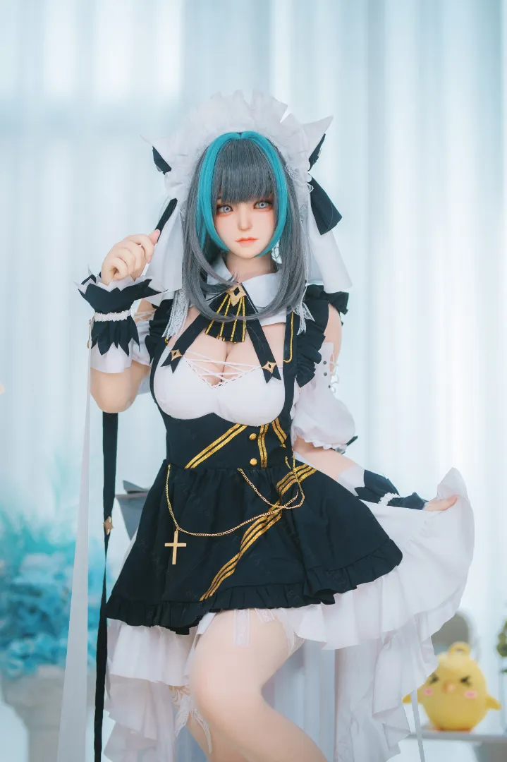 155cm (5ft1) E-Cup น้ำหนักเบา ซิลิโคน ตุ๊กตายาง ROS ส่วนหัว Campanula