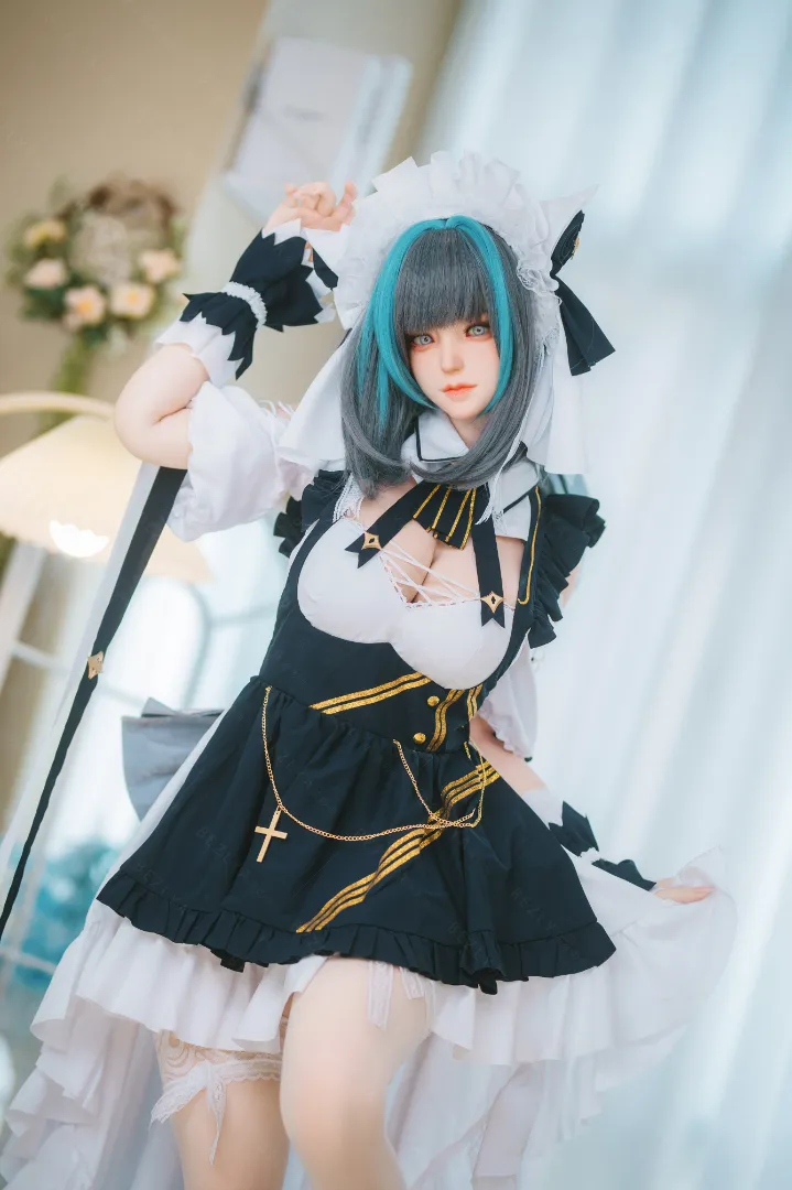 155cm (5ft1) E-Cup น้ำหนักเบา ซิลิโคน ตุ๊กตายาง ROS ส่วนหัว Campanula