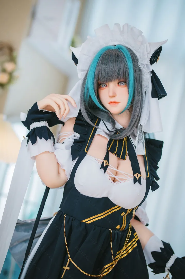 155cm (5ft1) E-Cup น้ำหนักเบา ซิลิโคน ตุ๊กตายาง ROS ส่วนหัว Campanula