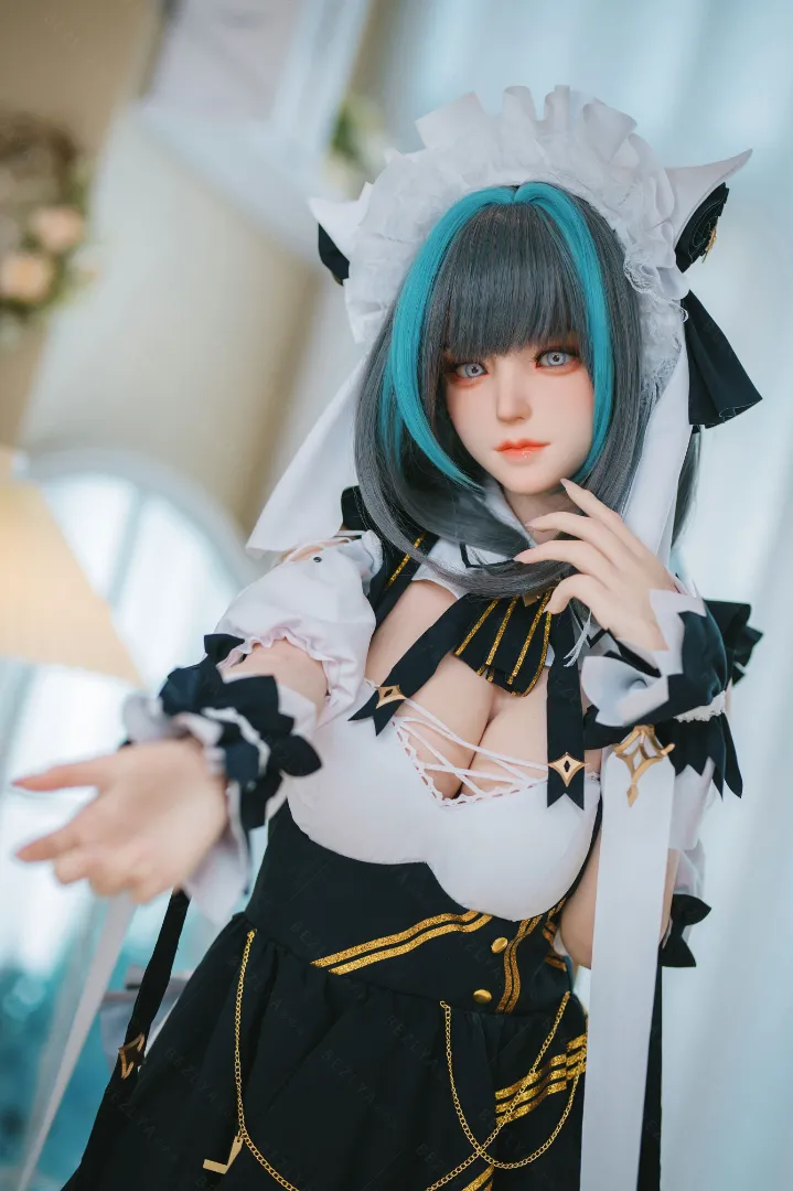 155cm (5ft1) E-Cup น้ำหนักเบา ซิลิโคน ตุ๊กตายาง ROS ส่วนหัว Campanula