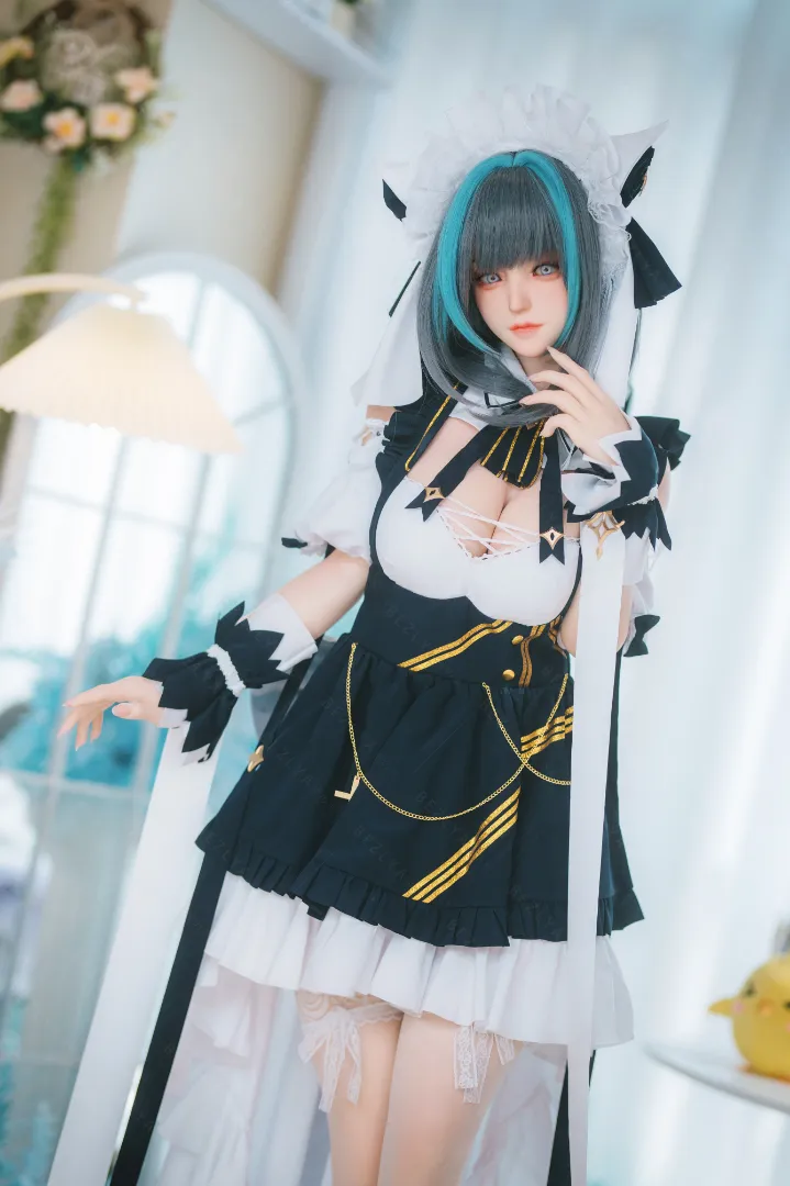 155cm (5ft1) E-Cup น้ำหนักเบา ซิลิโคน ตุ๊กตายาง ROS ส่วนหัว Campanula
