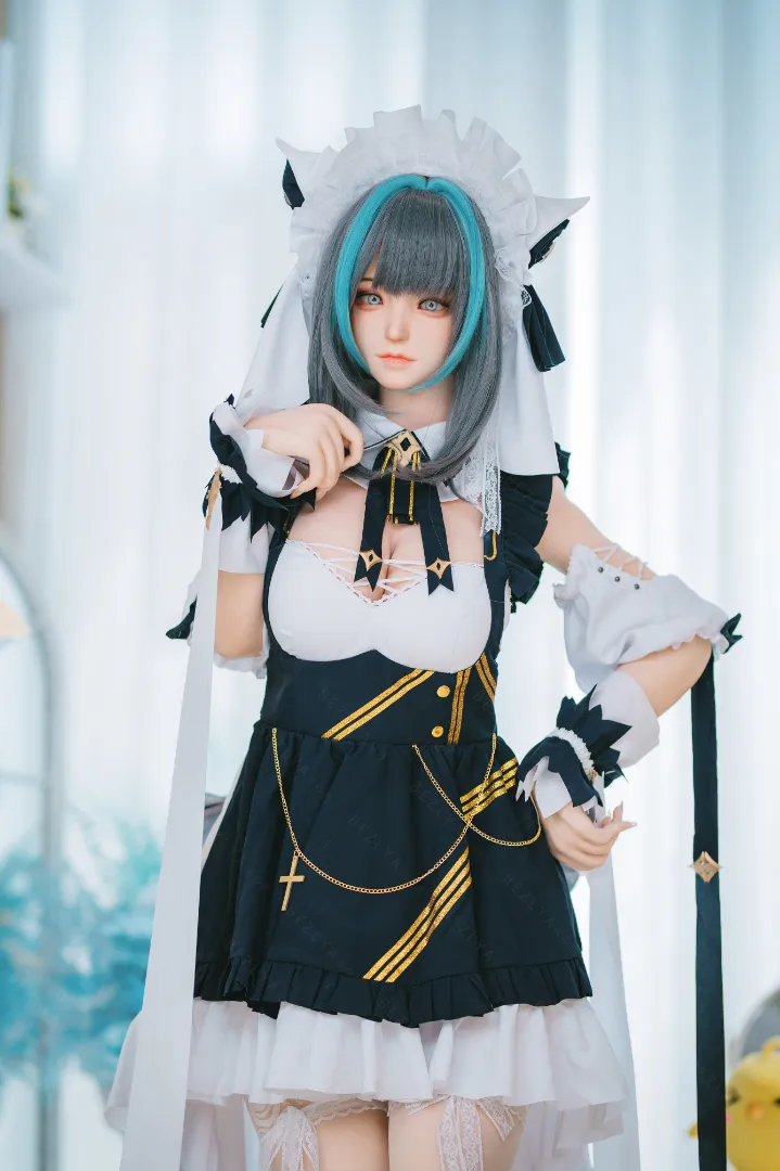 155cm (5ft1) E-Cup น้ำหนักเบา ซิลิโคน ตุ๊กตายาง ROS ส่วนหัว Campanula