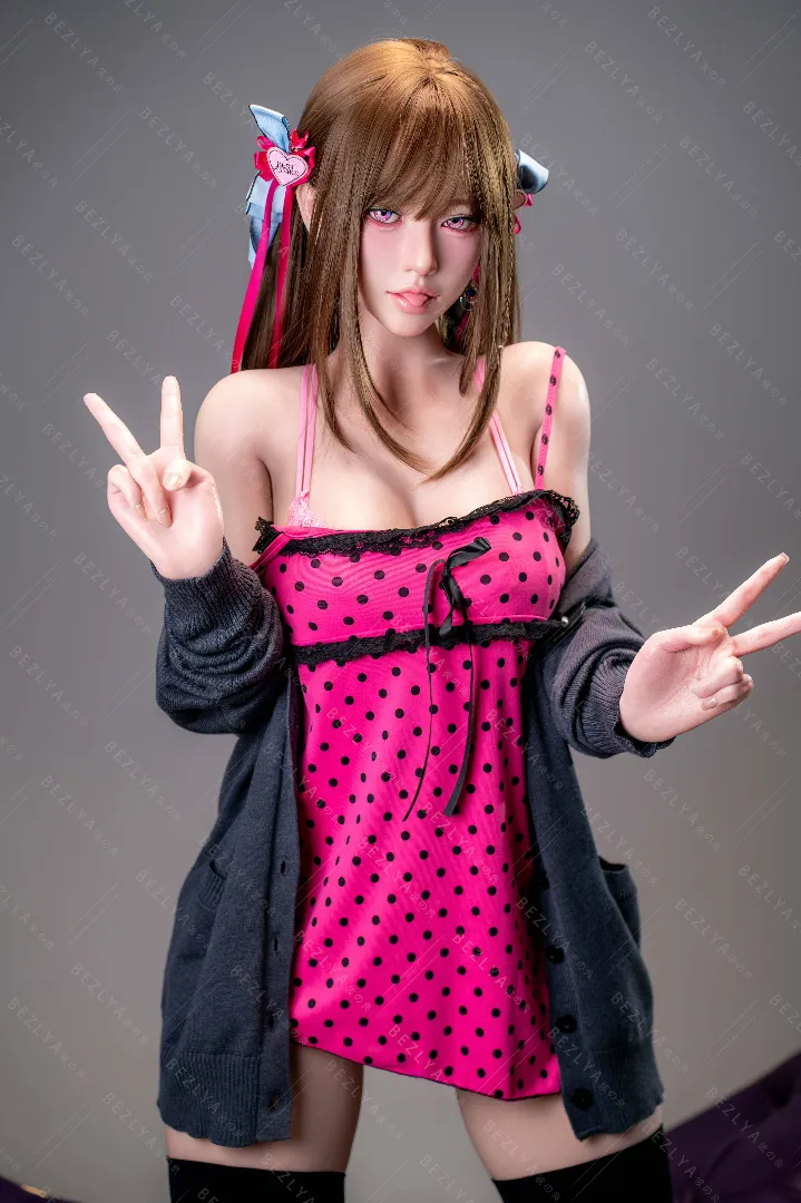 163cm (5ft4) F罩杯 輕量化 矽膠 性愛娃娃 Lagenaria, 活動下巴 头部