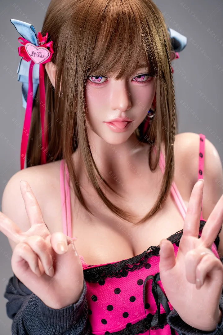 163cm (5ft4) F罩杯 輕量化 矽膠 性愛娃娃 Lagenaria, 活動下巴 头部