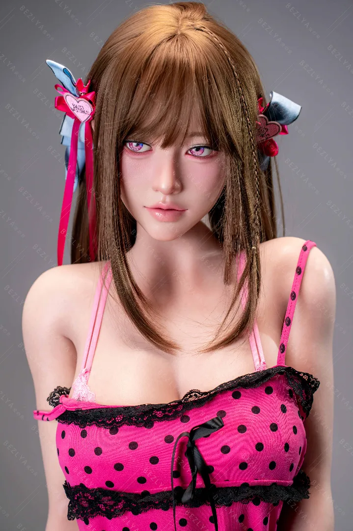 163cm (5ft4) F罩杯 輕量化 矽膠 性愛娃娃 Lagenaria, 活動下巴 头部