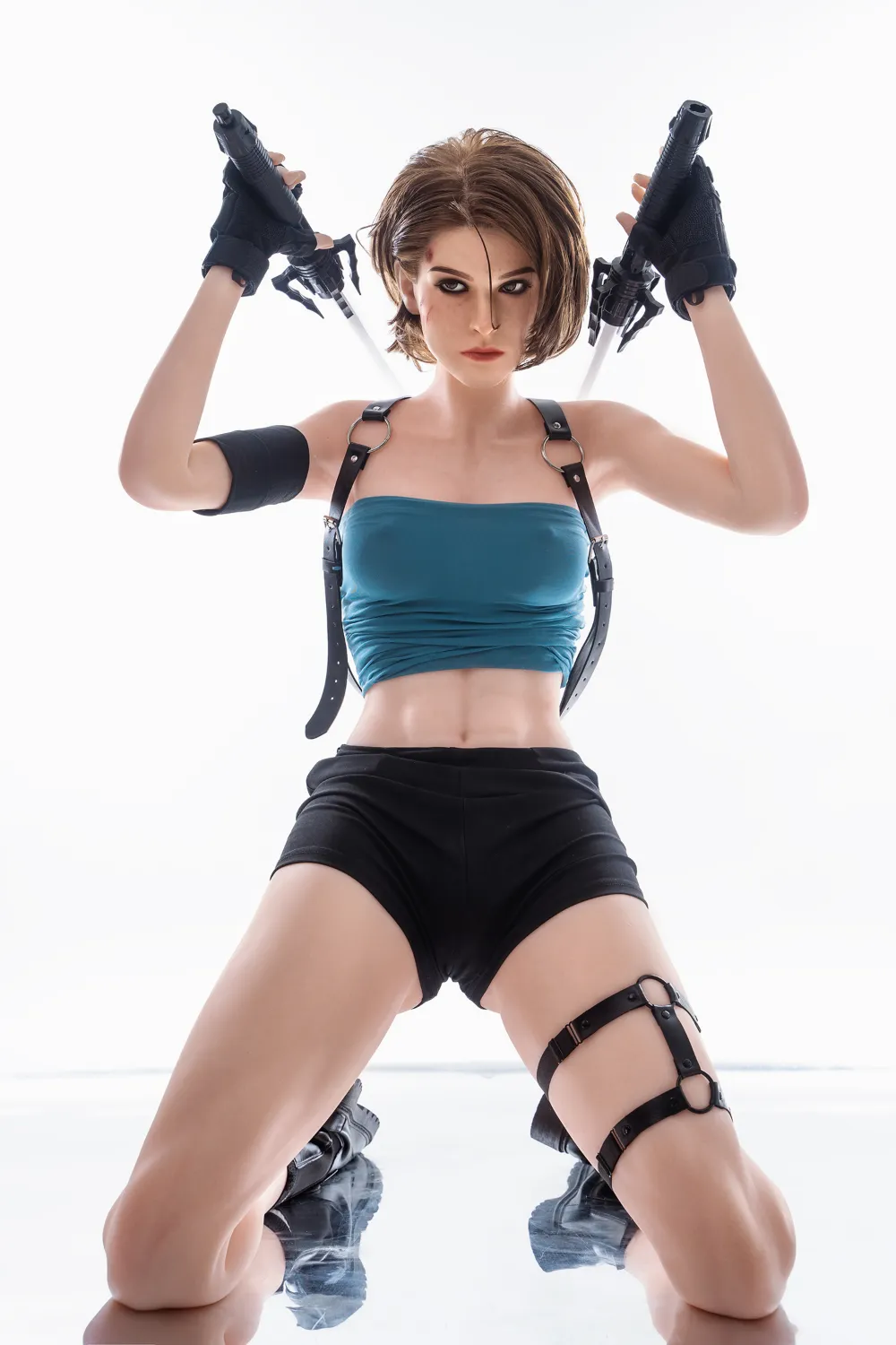 164cm (5ft5) Copa C Cabeza de Silicona Cosplay X Policía Especial Szandra Silicona Muñeca Sexual Híbrida Mallory Cabeza #S12