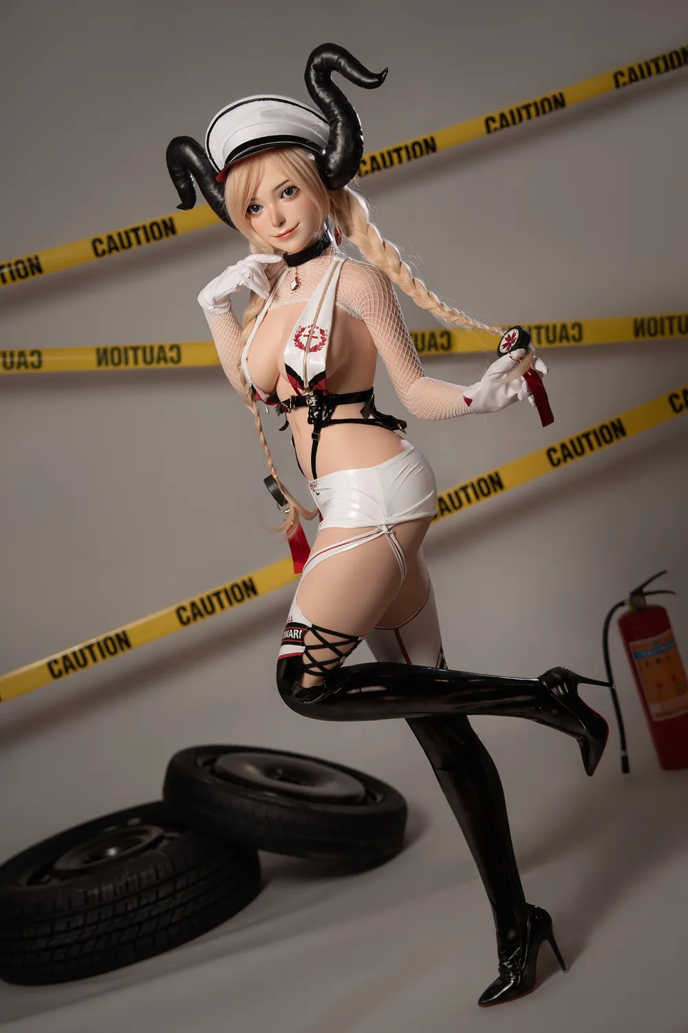 ROSRETTY Doll 164cm (5ft5) Dカップ 遊び心満載のブロンドグリッドガール フルシリコン ラブドール Liz, ヘッド S31