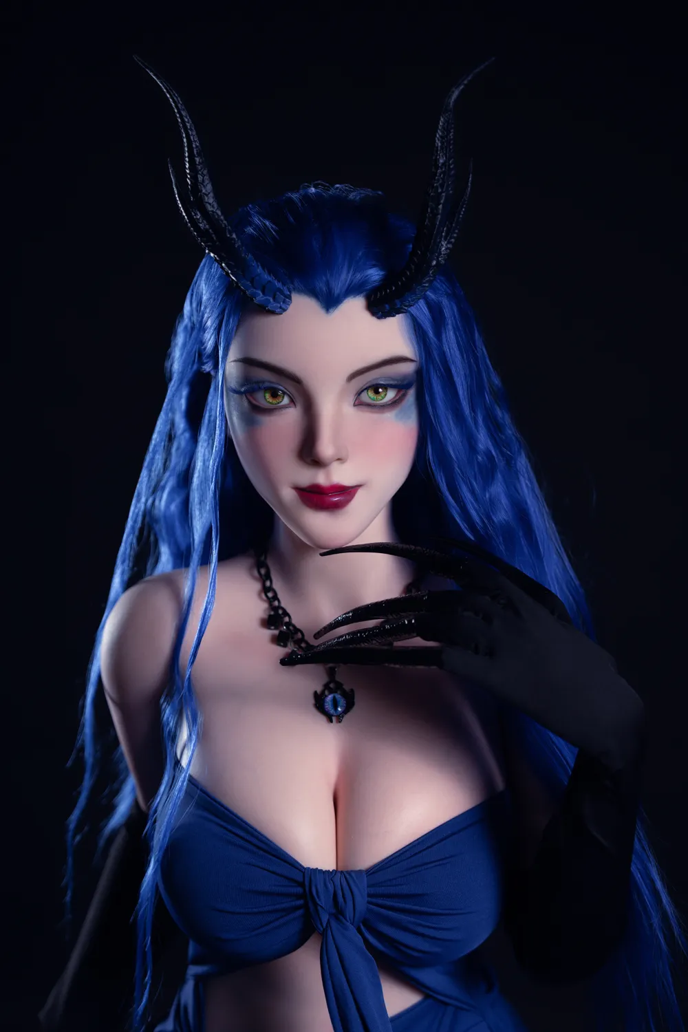 164cm (5ft5) D-Cup Full Silicone Nezha Demon Seductive Queen Cosplay Silicone Sex Doll Aorun, Head #S36