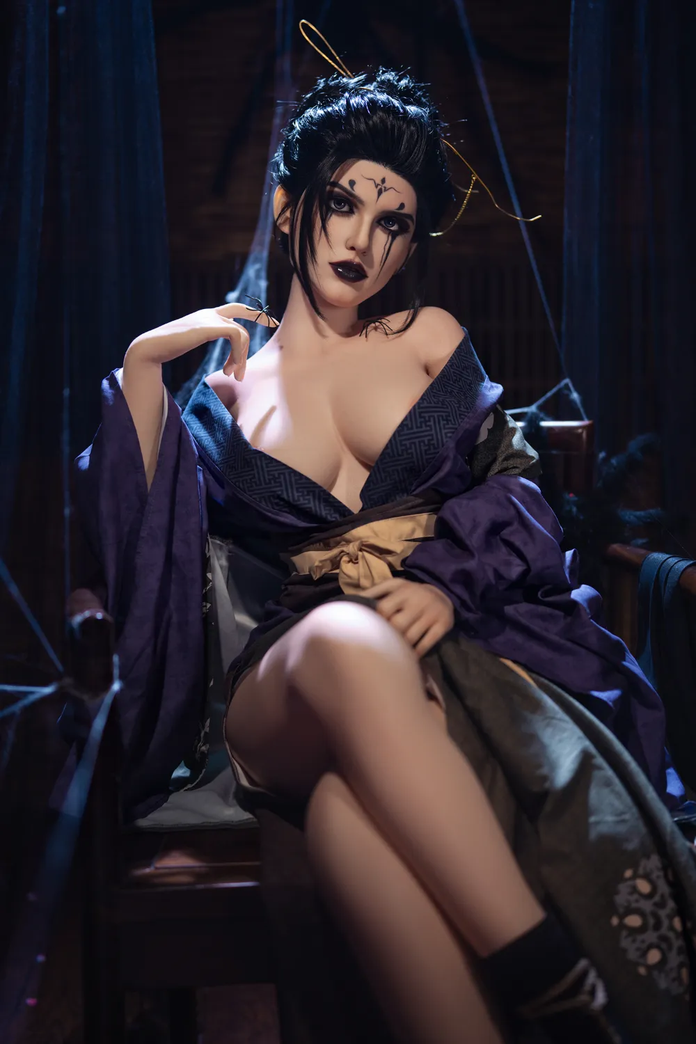 ROSRETTY Doll 164cm (5ft5) D罩杯 全矽膠遊戲角色扮演暗黑系列 矽膠 性愛娃娃 Molly 头部 S5