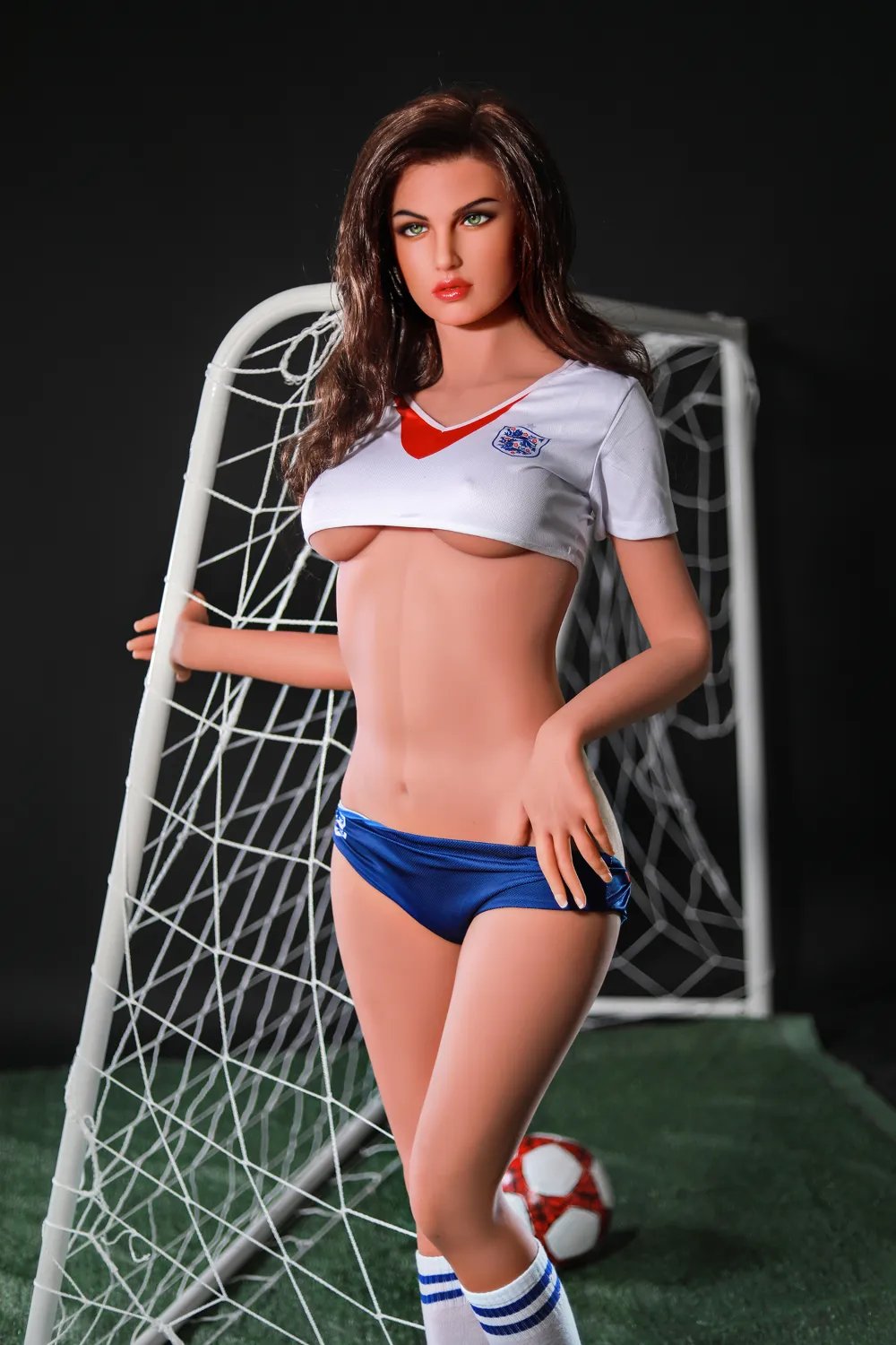 173cm (5ft8) D-Cup Footballeuse Musclée Silicone & TPE Poupée sexuelle hybride Goffney, Tête #S5