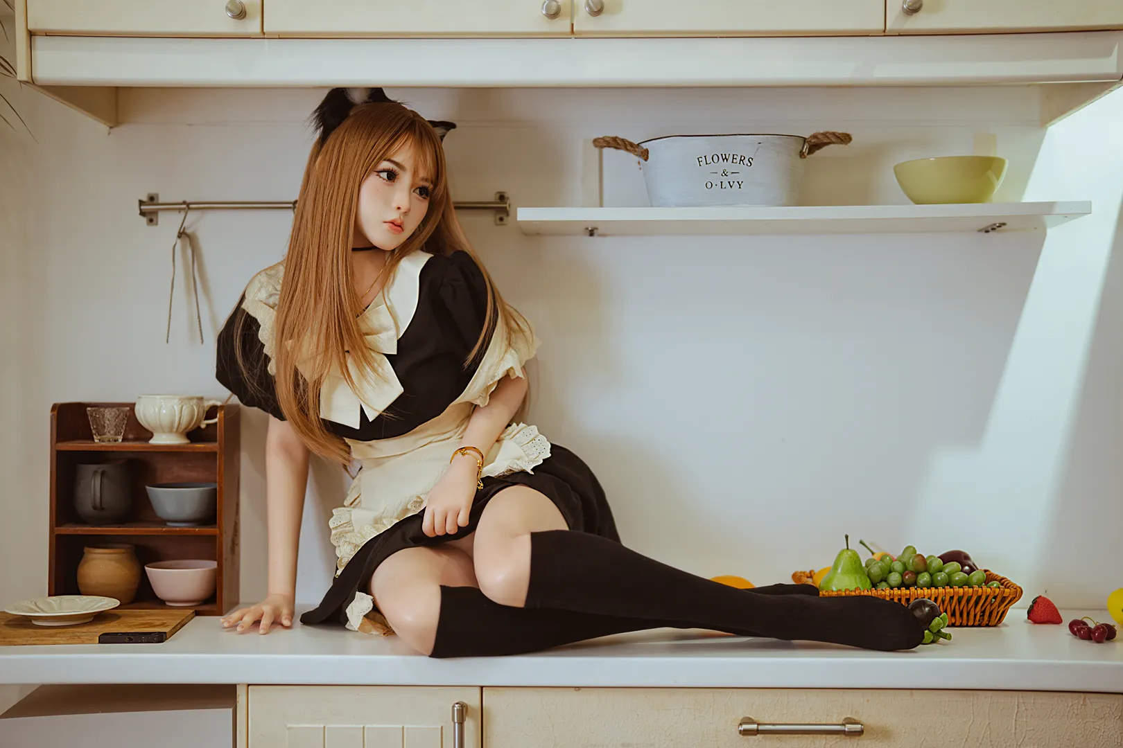 149cm (4ft11) 真實肌膚紋理 矽膠 性愛娃娃 Yuna, ROS 头部 7b