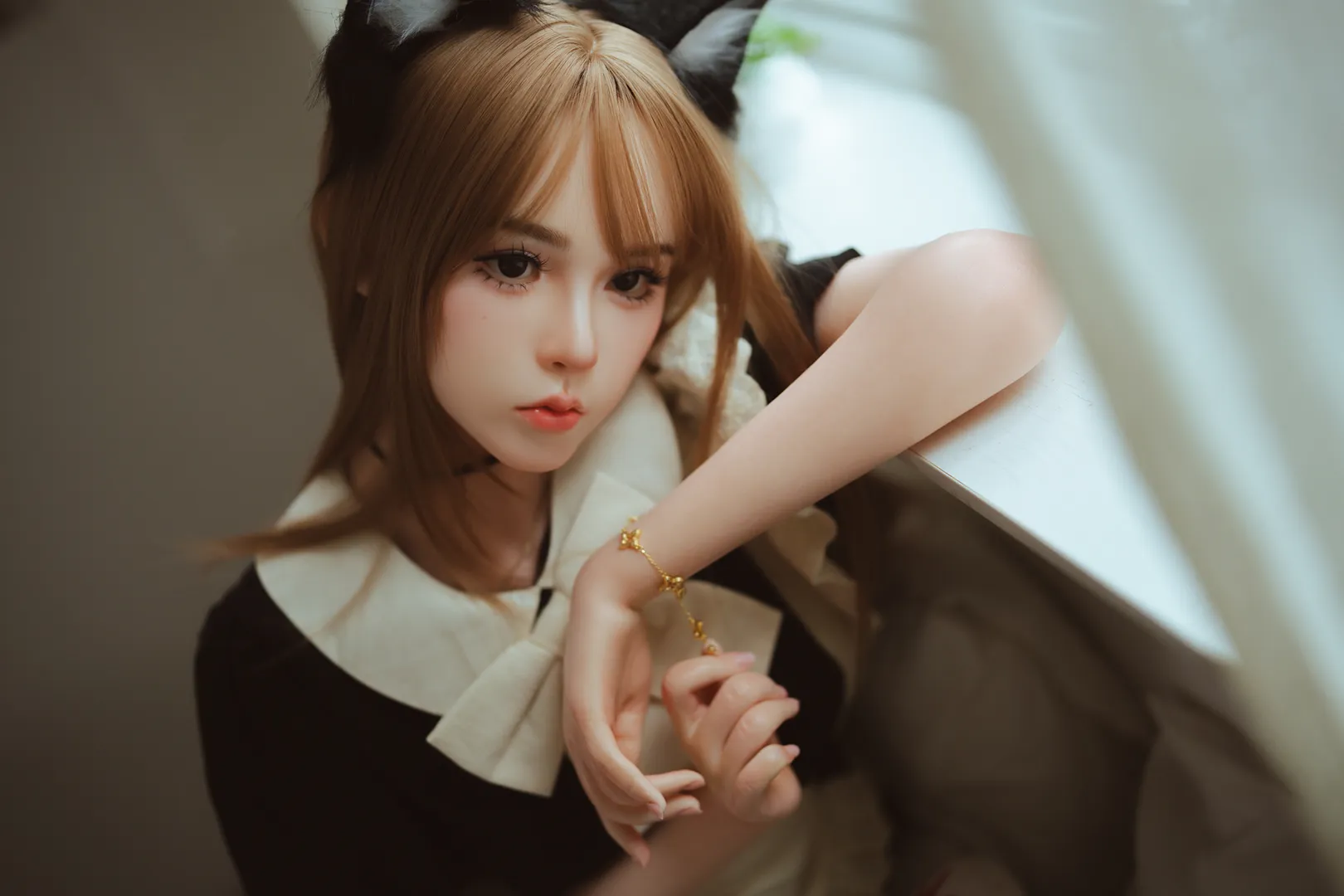 149cm (4ft11) 真實肌膚紋理 矽膠 性愛娃娃 Yuna, ROS 头部 7b