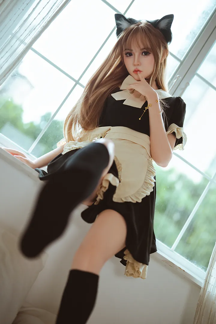 149cm (4ft11) 真實肌膚紋理 矽膠 性愛娃娃 Yuna, ROS 头部 7b