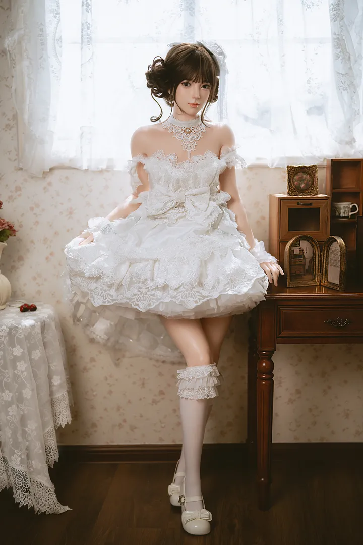 156cm (5ft1) A-Cup Lightweight Silicone Sex Doll Wanwan, Head #109