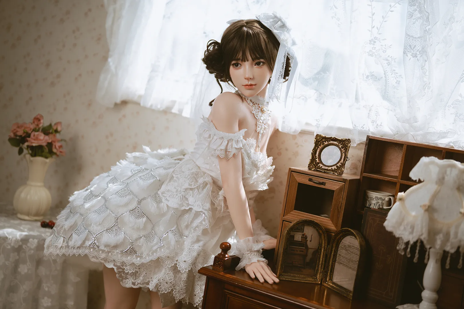 156cm (5ft1) A-Cup Lightweight Silicone Sex Doll Wanwan, Head #109