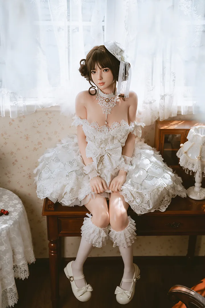 156cm (5ft1) A-Cup Lightweight Silicone Sex Doll Wanwan, Head #109