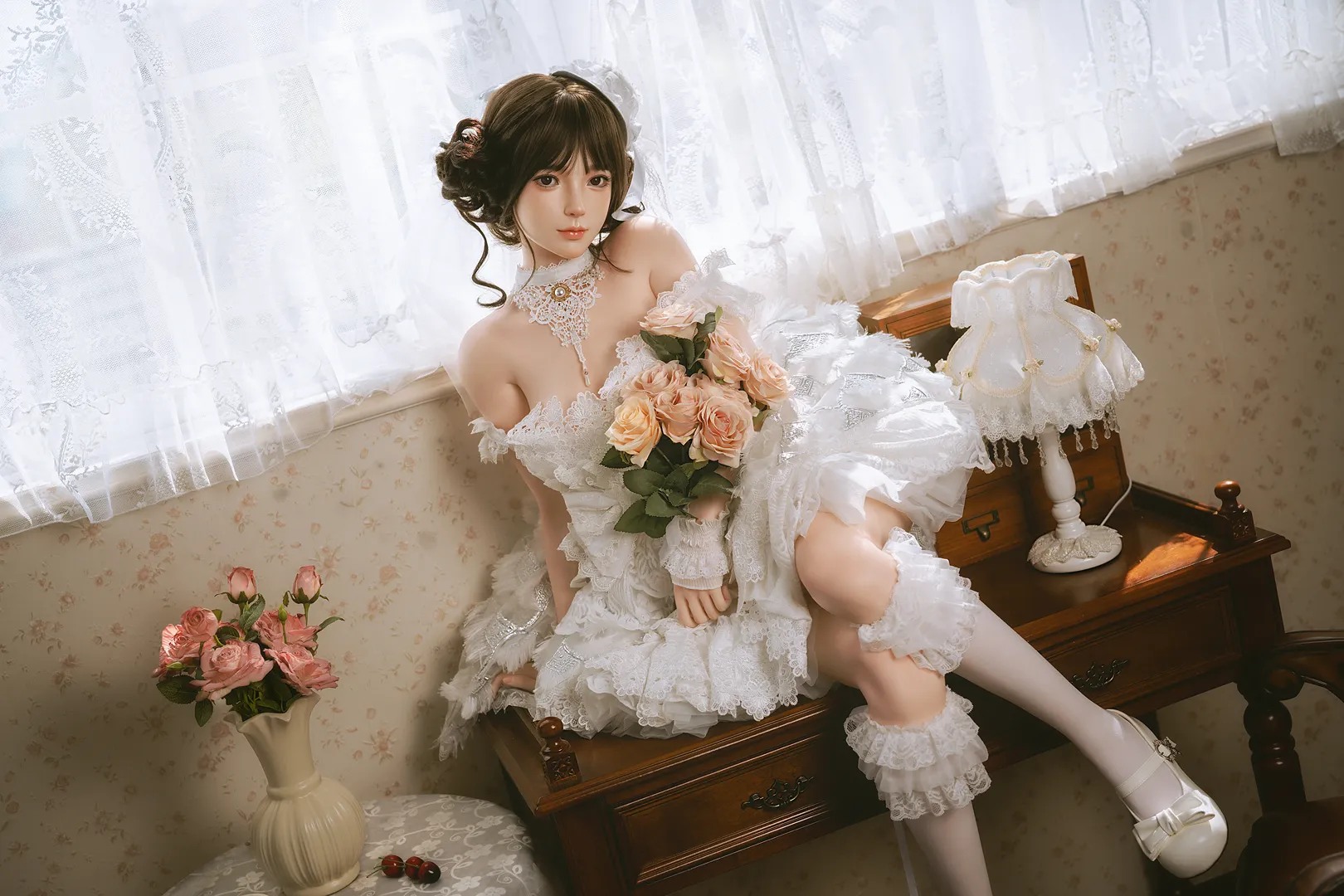 156cm (5ft1) A-Cup Lightweight Silicone Sex Doll Wanwan, Head #109