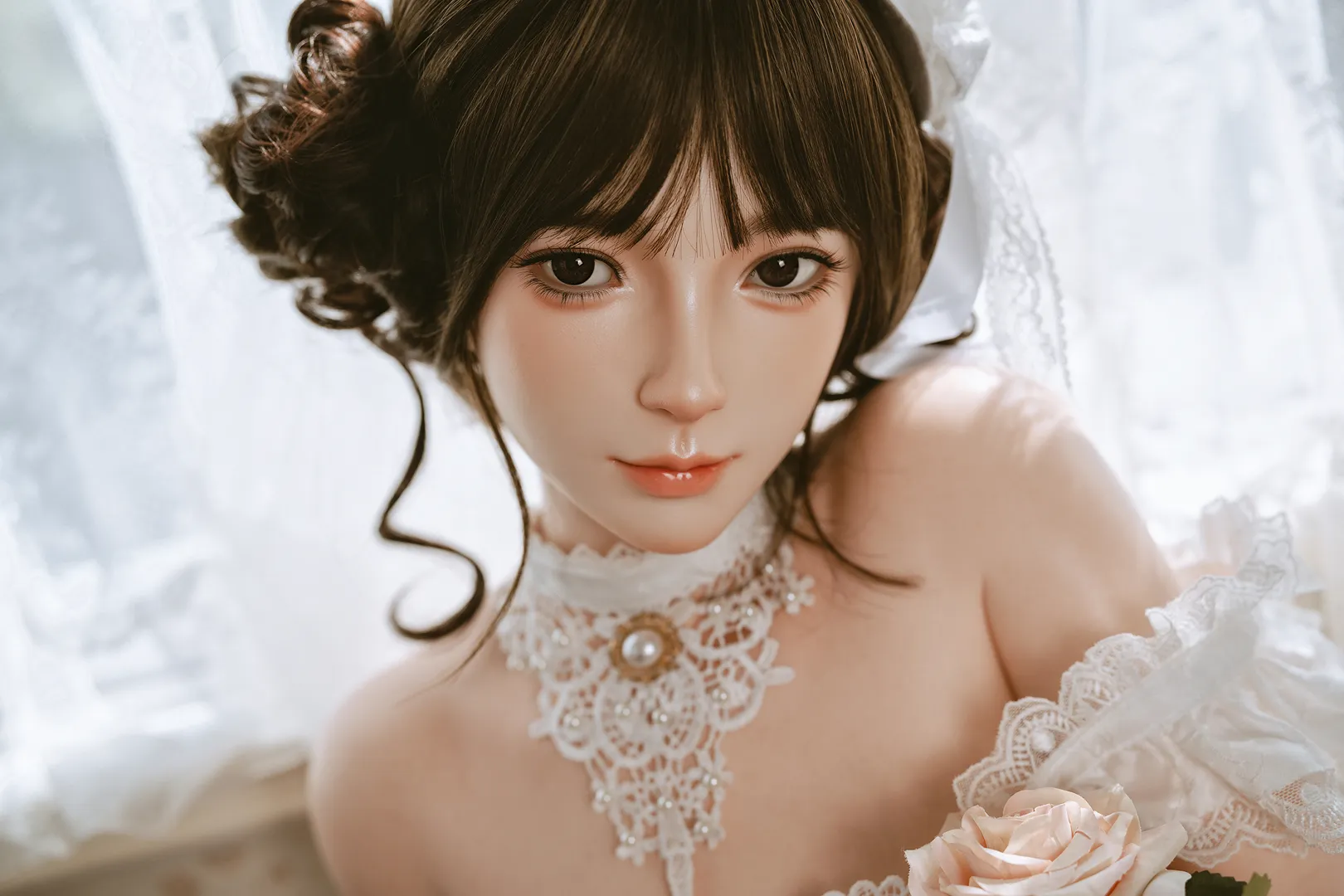 156cm (5ft1) A-Cup Lightweight Silicone Sex Doll Wanwan, Head #109